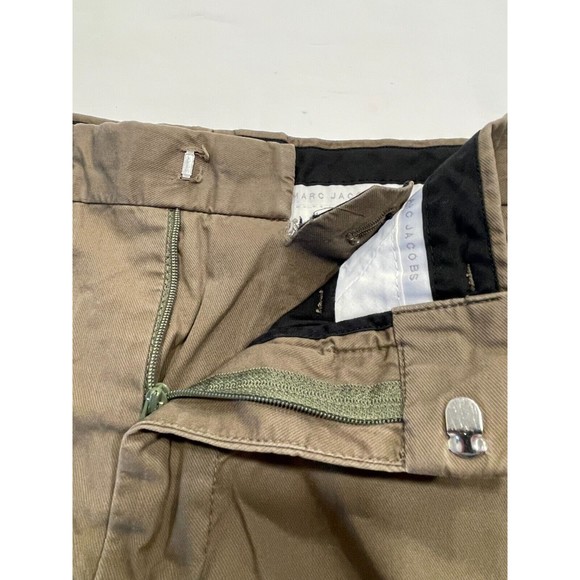 Marc by Marc Jacobs Mens Shorts Size 28 Olive Green Twill Flat Front 8" Inseam - Picture 7 of 12